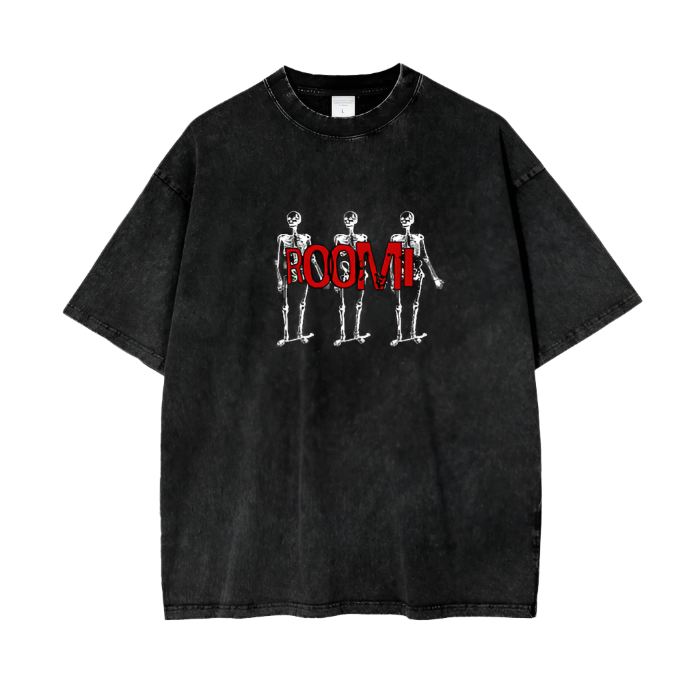 Skeleton Acid Wash Tee
