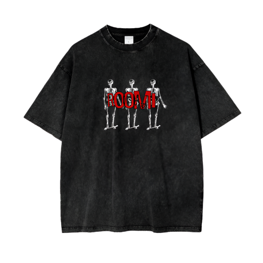 Skeleton Acid Wash Tee